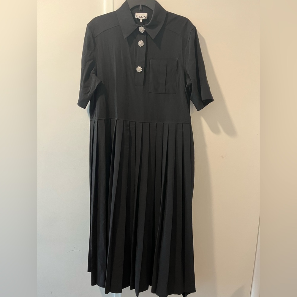 Ganni black dress
